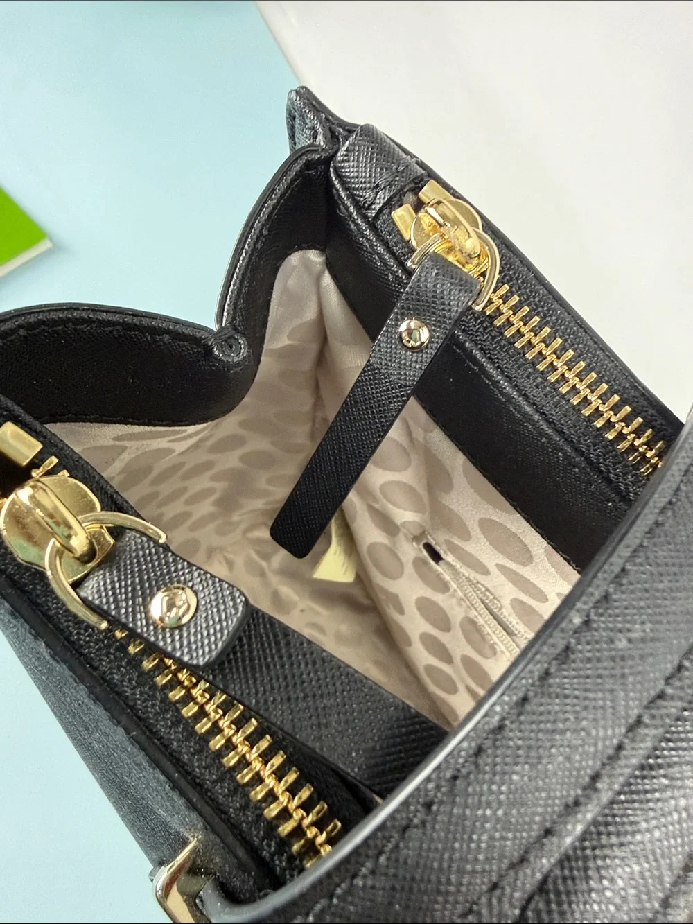 Kate Spade Cedar Street Jensen Black Leather Tote with Gold Hardware
